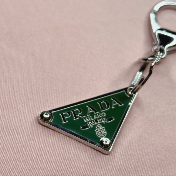 Authentic Green Prada Repurposed Keychain - Picture 5 of 5